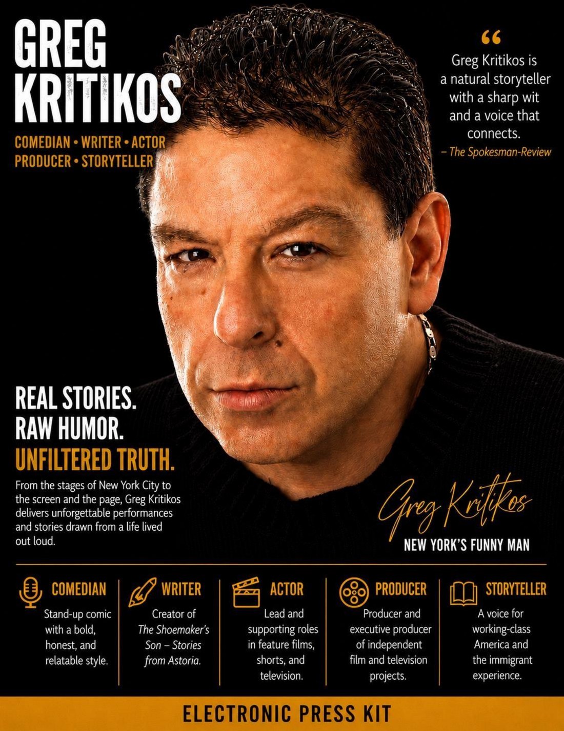 Greg Kritikos Electronic Press Kit cover