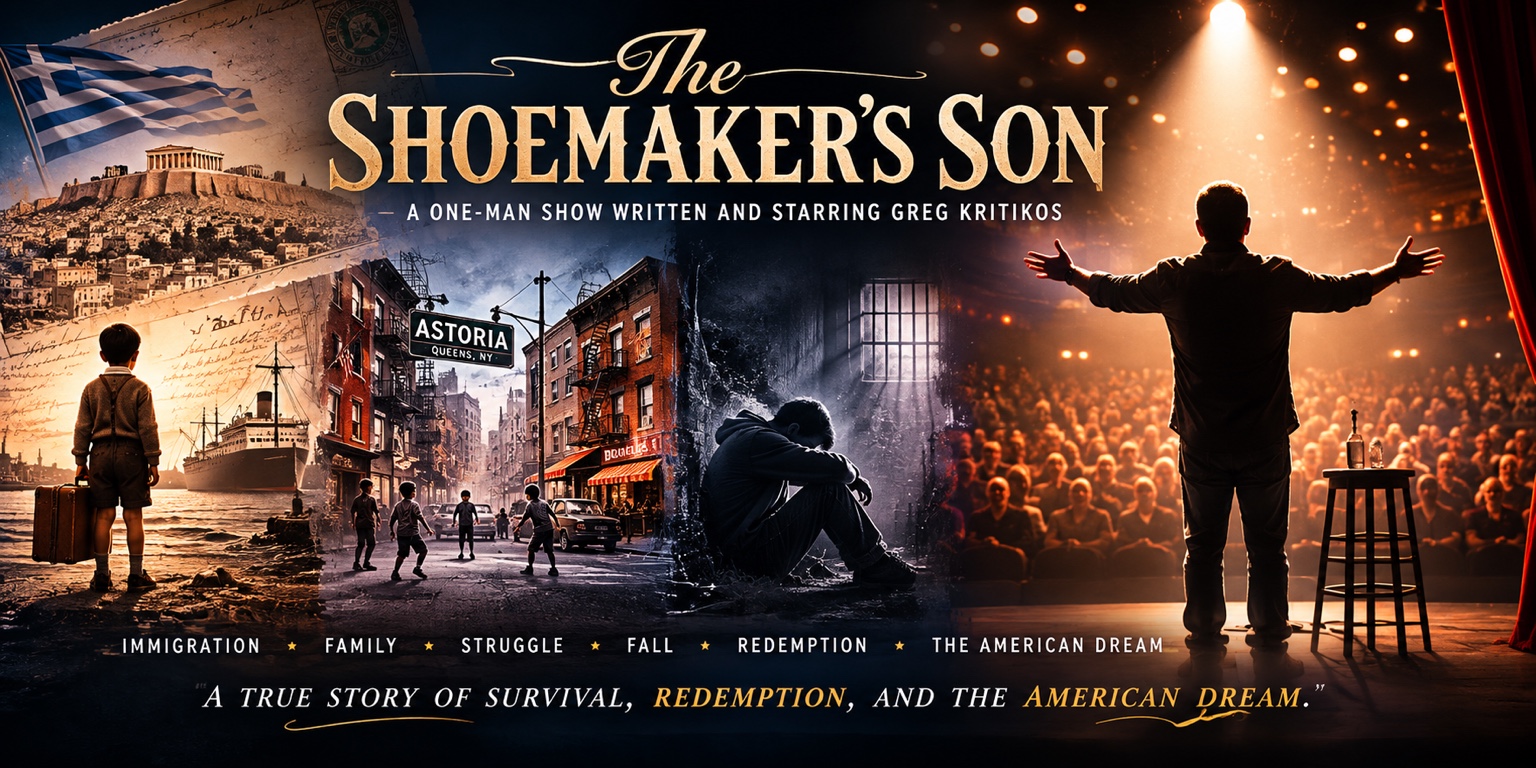 The Shoemaker’s Son — a one-man show written and starring Greg Kritikos